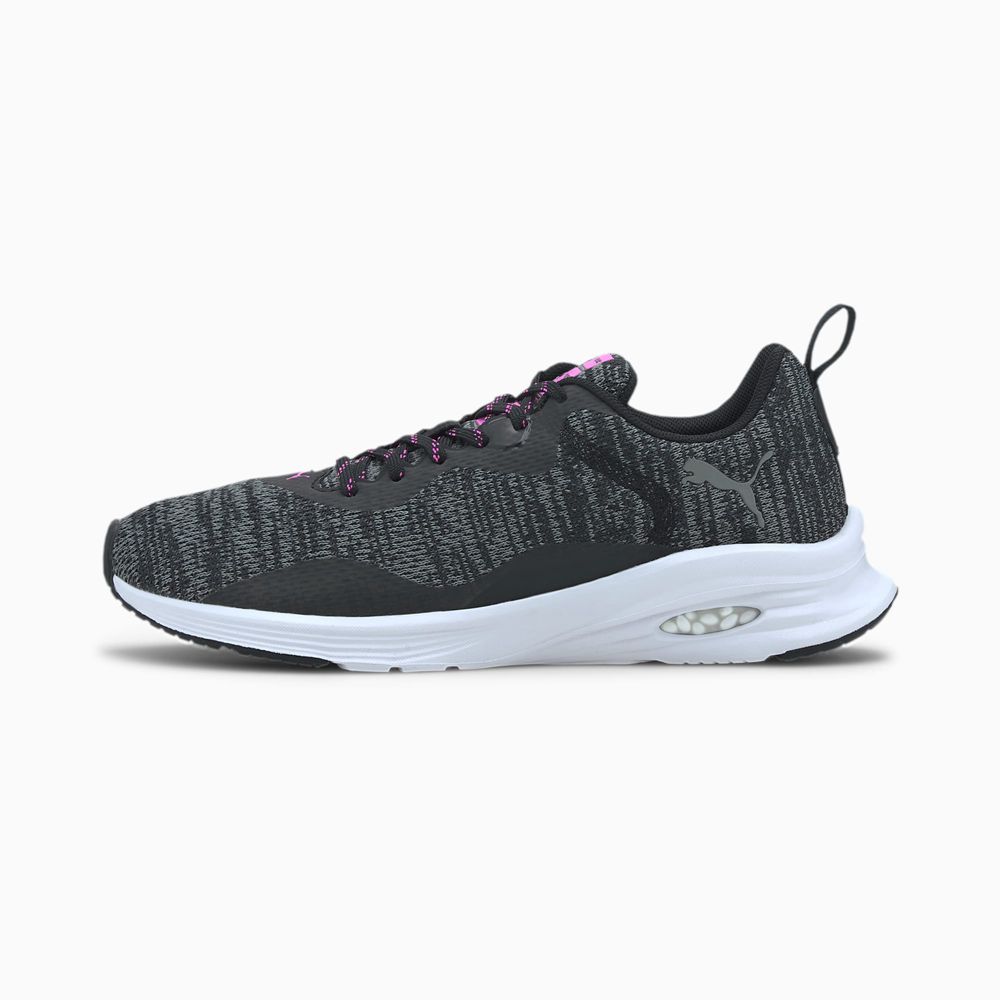 Puma HYBRID Fuego Knit Női Futócipő - Fekete/Rózsaszín ( Hungary - RCUXL3625 )